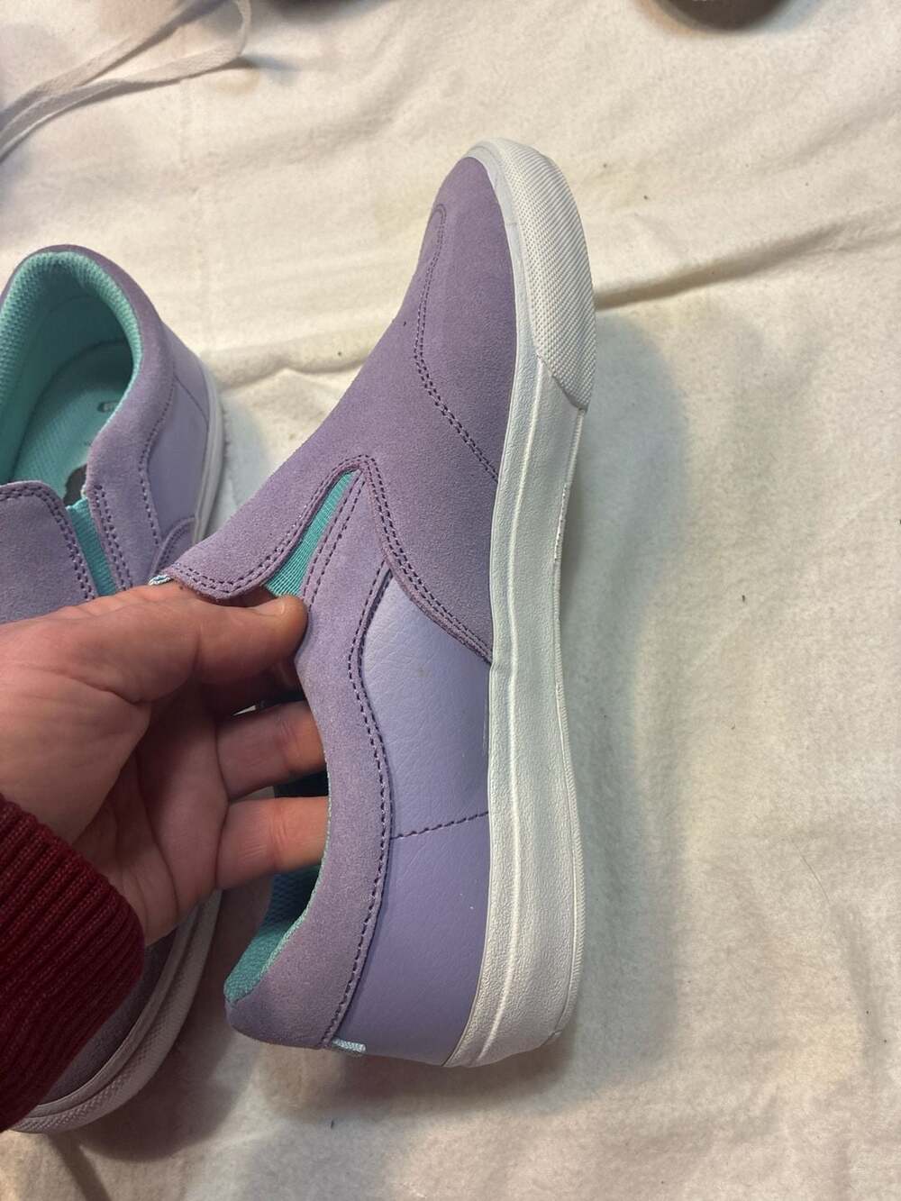Lakai Owen Nico Hiraga Purple Suede Slip-On Skate Shoes Size 9 - Picture 5 of 10
